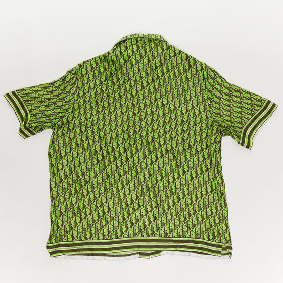 Dior Oblique Pixel Short-sleeved Shirt Fluorescent Green