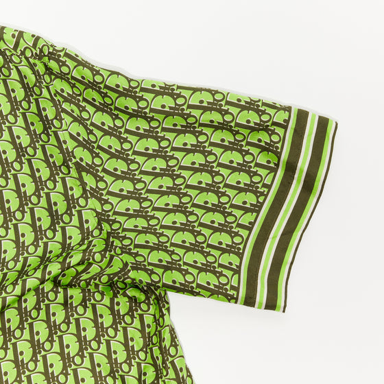 Dior Oblique Pixel Short-sleeved Shirt Fluorescent Green