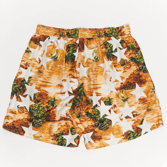 Amiri Tropical Star Silk Shorts
