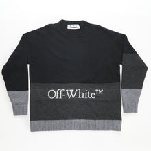  Off-White Colour Block Knitted Crewneck Black