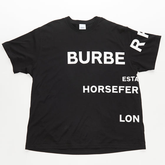 Burberry Black Oversized "HorseFerry" T-shirt