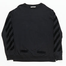  Off-White Black Velvet Tone On Tone Crewneck