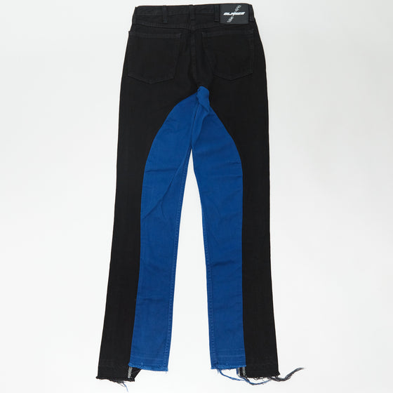 Olivier Black/Blue Split Jeans