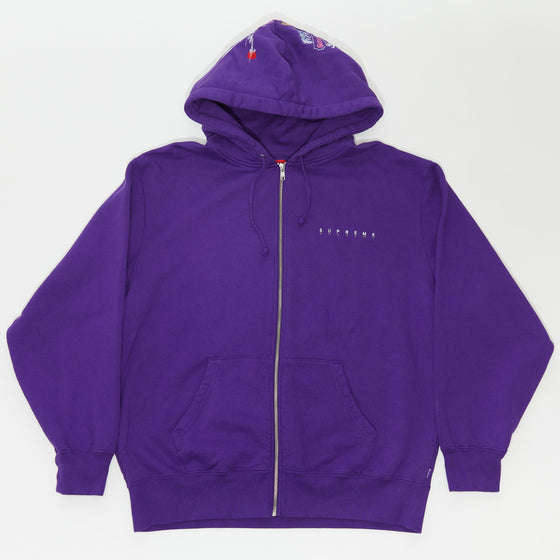 Supreme Globe Zip Up Hooded Sweatshirt