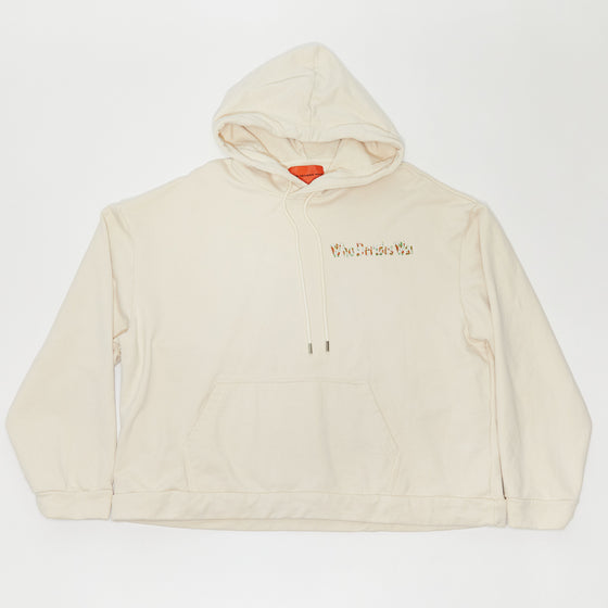 Who Decides War Embroidered Brushed Cotton Hoodie