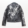 Diesel Black Gold Loragraph Leather Jacket with Graffiti