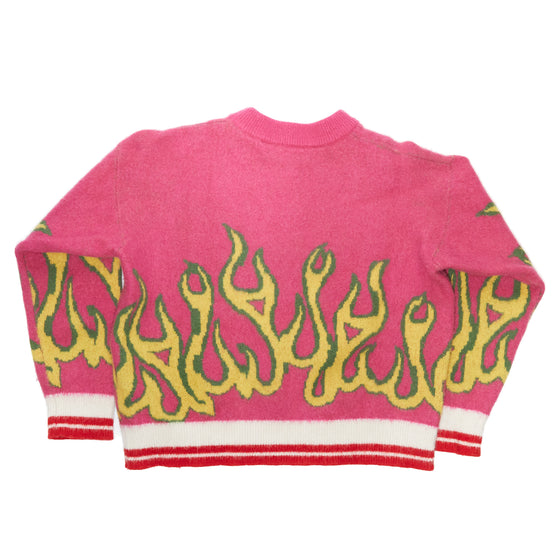 Palm Angels Burning Wool Knit Sweater