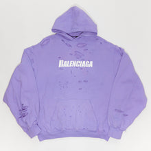  Balenciaga Destroyed Hoodie In Purple