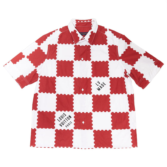 Louis Viutton x Nigo Giant Damier Short Sleeve Shirt