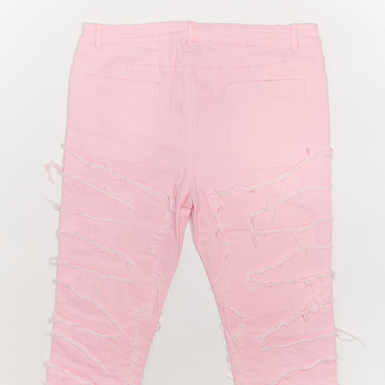 COTTON CANDY STACKED JEANS (Pink)