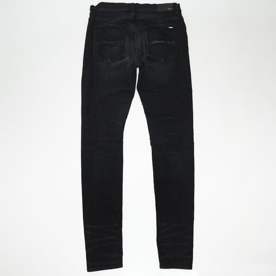 Amiri MX1 Distressed Skinny Jeans - Black Shadow