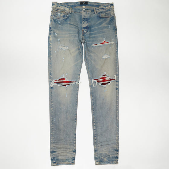 Amiri MX1 Red Plaid Skinny Jean