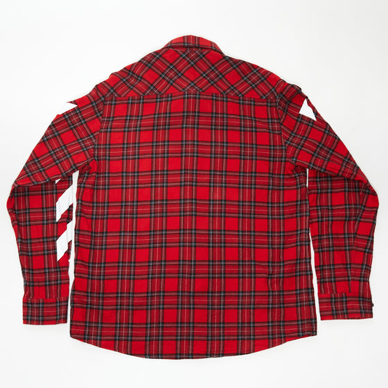 OFF-WHITE Red Diag Checked Flannel Shirt