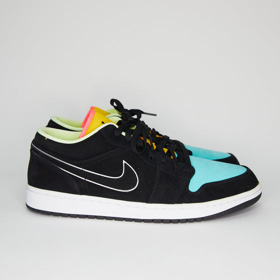 Air Jordan 1 Low - Black Aurora Green Laser Orange