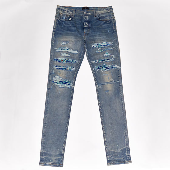 AMIRI PJ Trasher Distressed-Effect Skinny Jeans