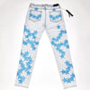 Amiri Chemist Leather Carolina Blue Stars