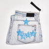 Amiri Chemist Leather Carolina Blue Stars