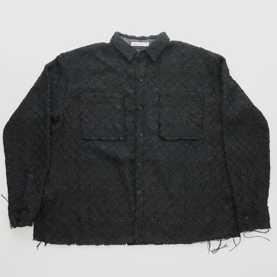 MNML Heavyweight Raw Edge Flannel Black