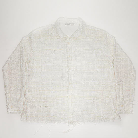 MNML Heavyweight Raw Edge Flannel White